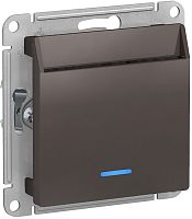 Выключатель карточный с подсветкой без рамки Systeme Electric AtlasDesign 1-кл. мокко картинка